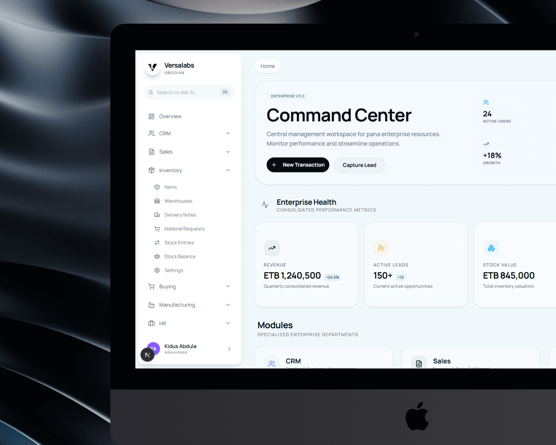 Obsidian ERP v3.0 — All-in-One Business Platform