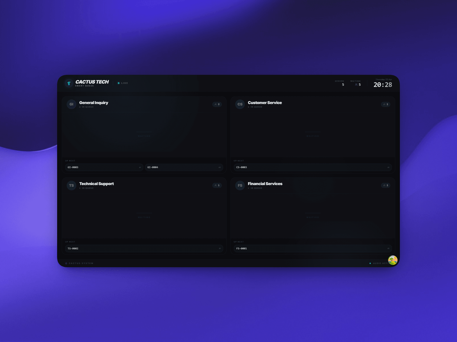 AuroQueue — View 3