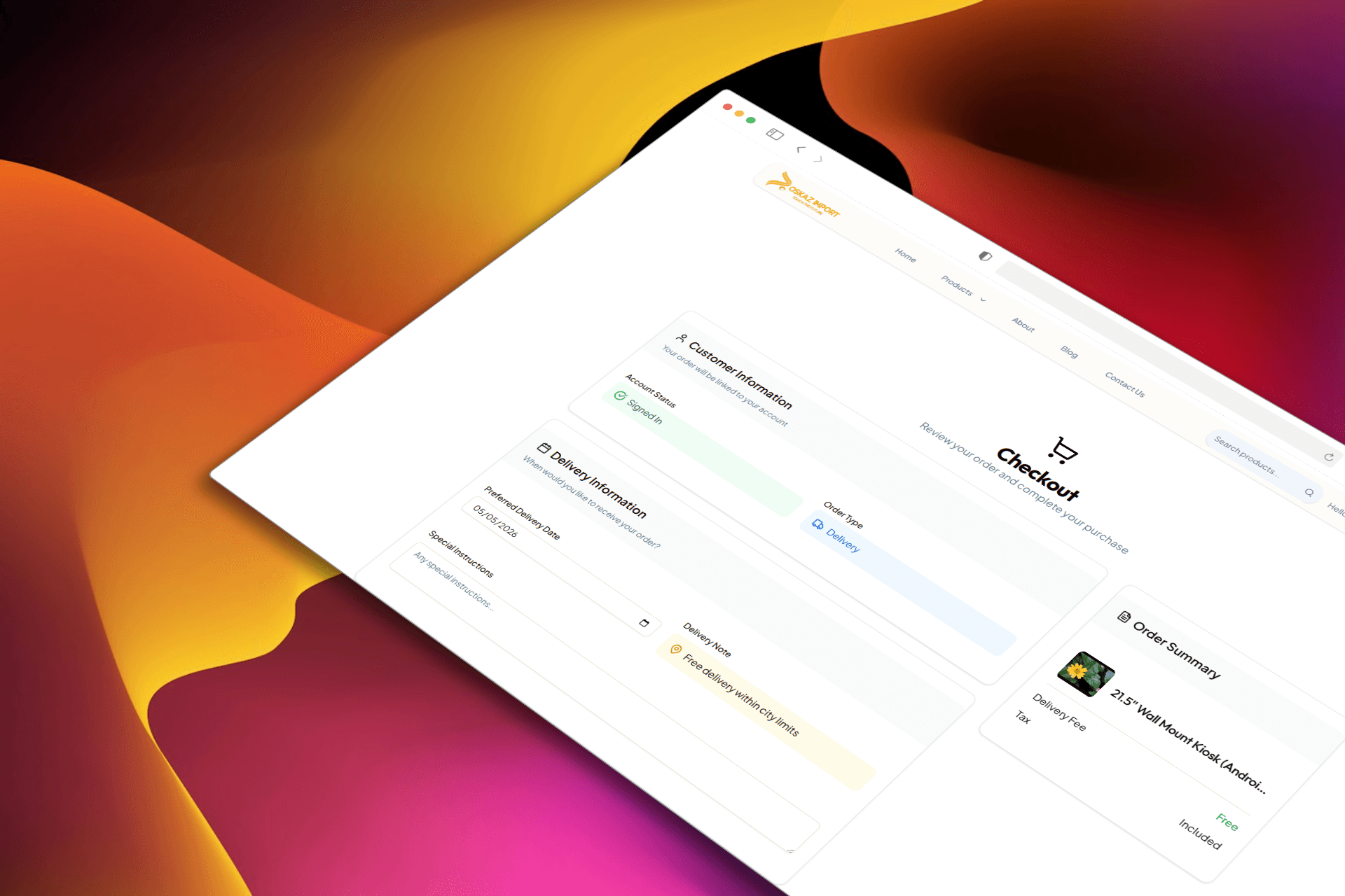 OSKAZ E-Commerce — View 2